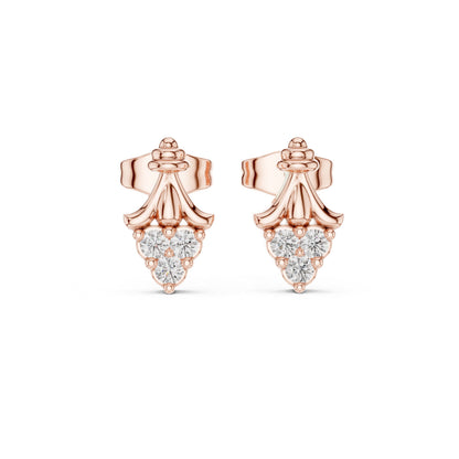 Round Stud Lab Grown Diamond Earrings