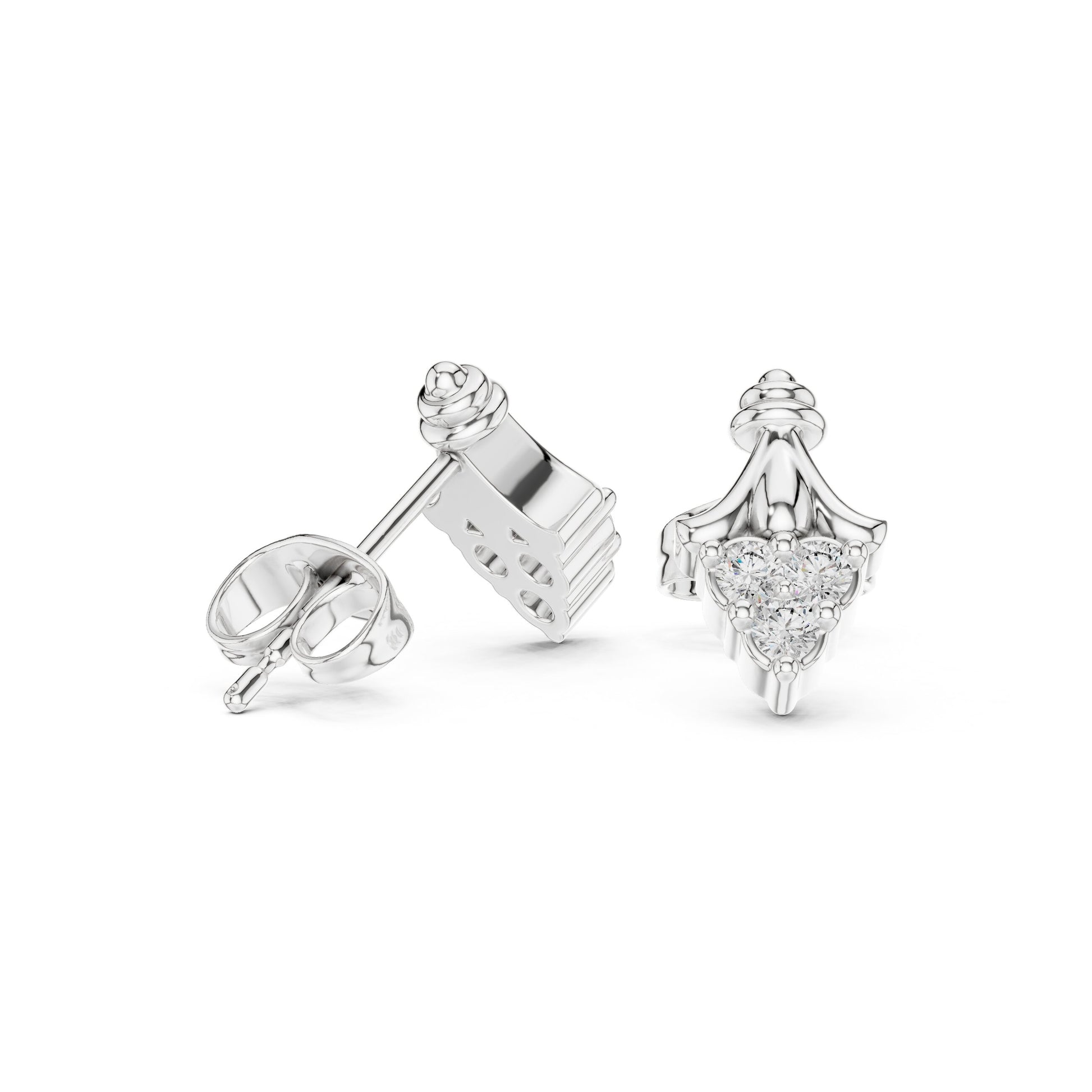 Round Stud Lab Grown Diamond Earrings