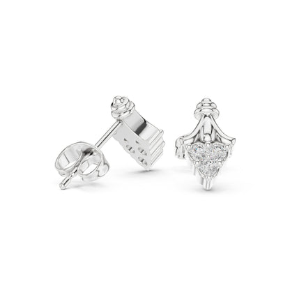Round Stud Lab Grown Diamond Earrings