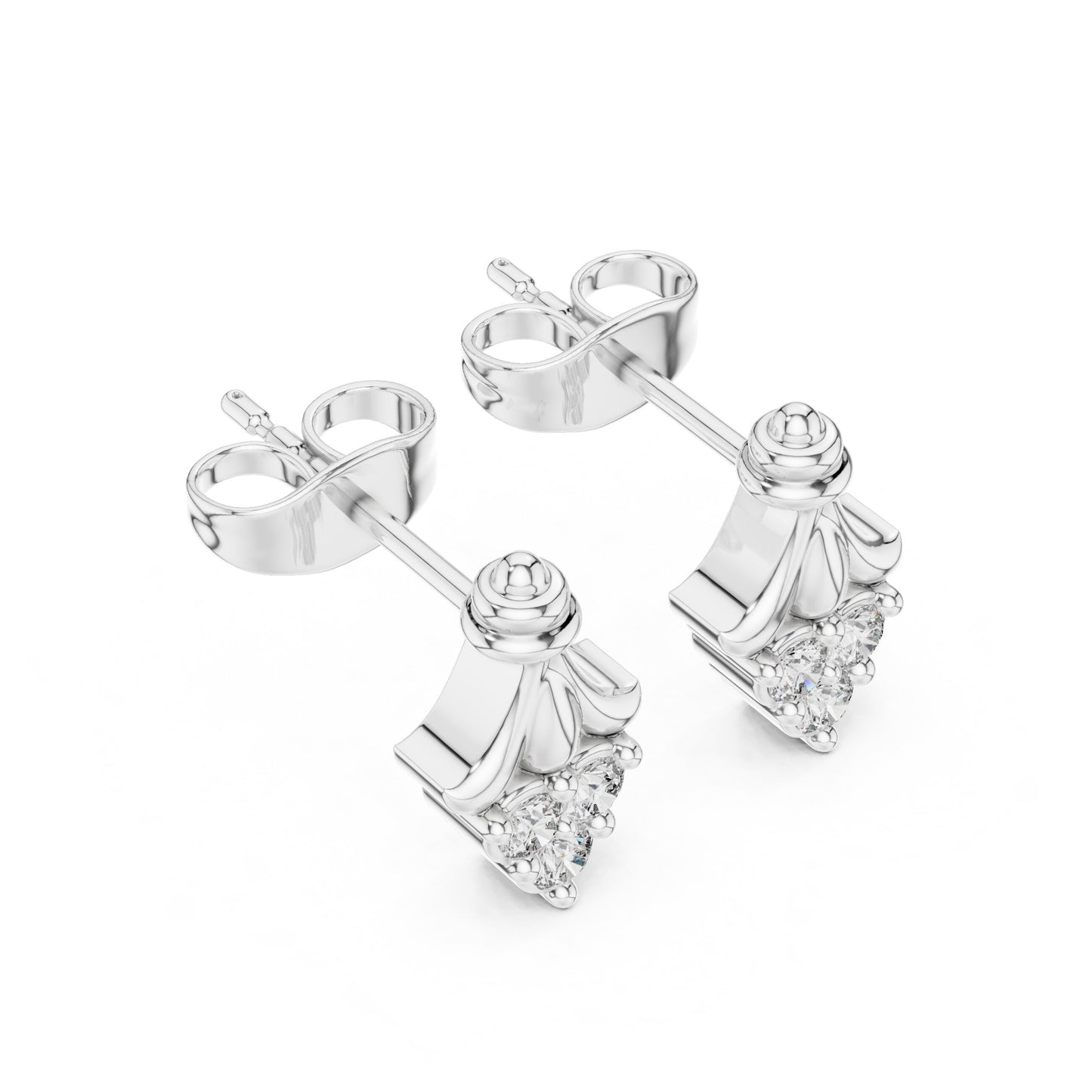 Round Stud Lab Grown Diamond Earrings