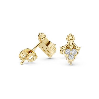 Round Stud Lab Grown Diamond Earrings