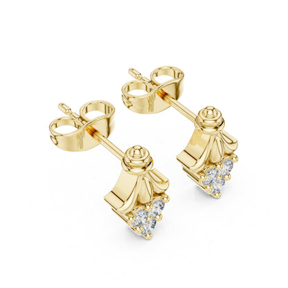 Round Stud Lab Grown Diamond Earrings