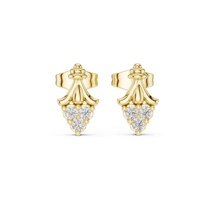 Round Stud Lab Grown Diamond Earrings