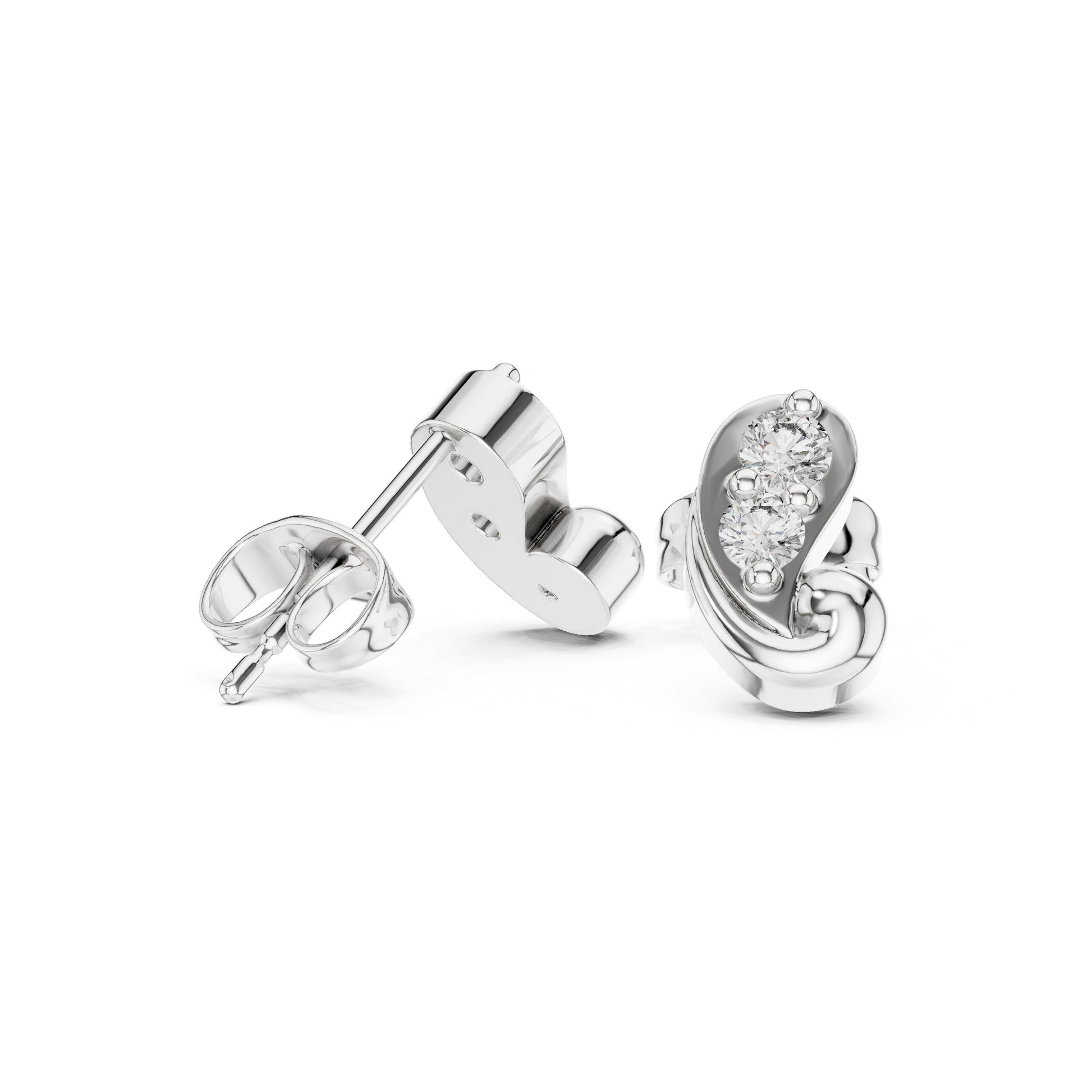 Round Stud Lab Grown Diamond Earrings