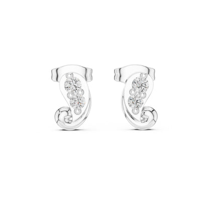 Round Stud Lab Grown Diamond Earrings