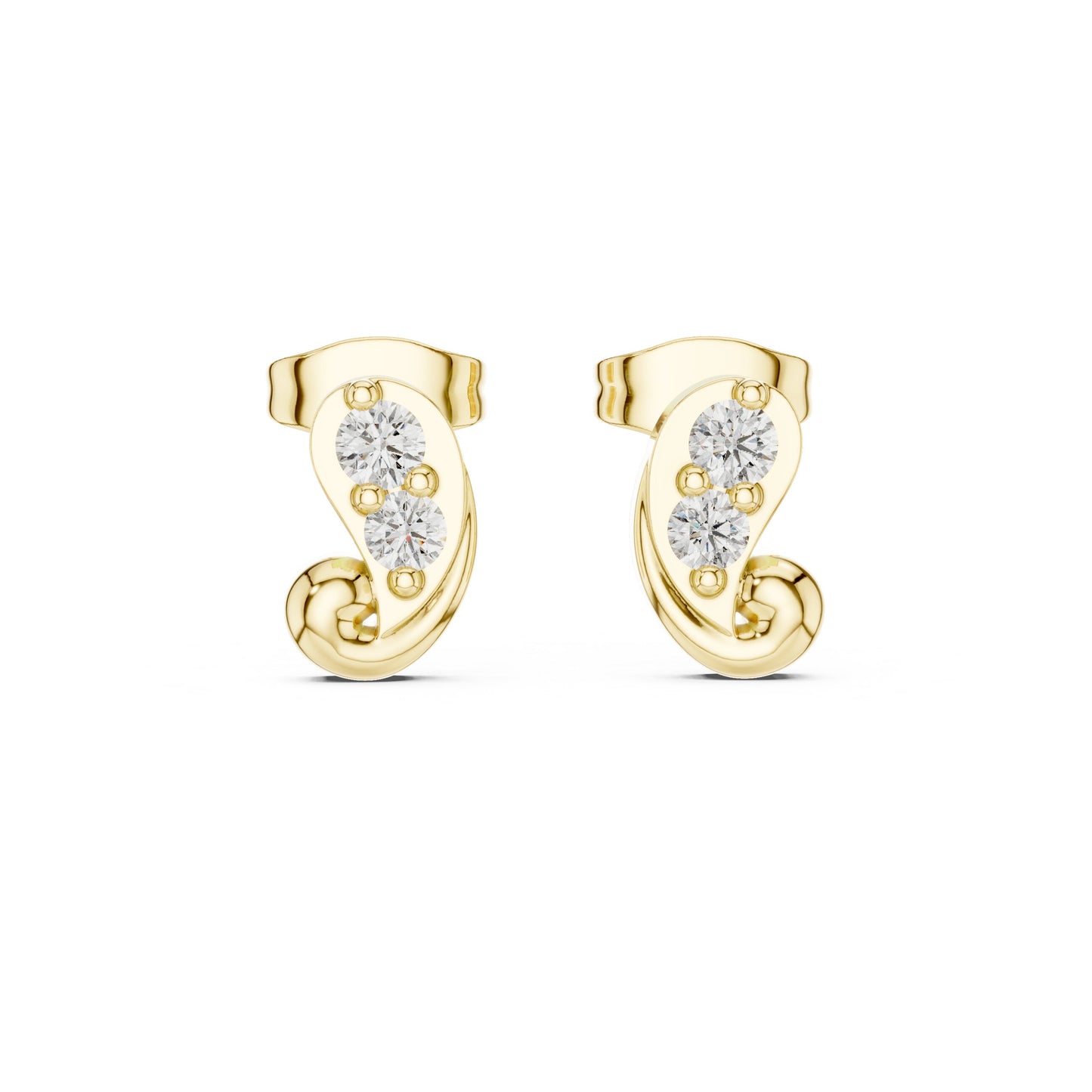 Round Stud Lab Grown Diamond Earrings