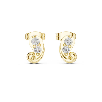 Round Stud Lab Grown Diamond Earrings