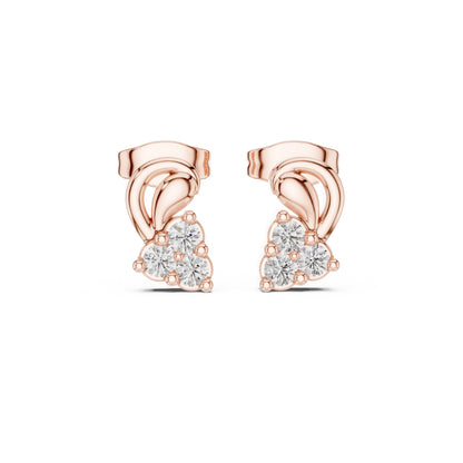 Round Stud Lab Grown Diamond Earrings