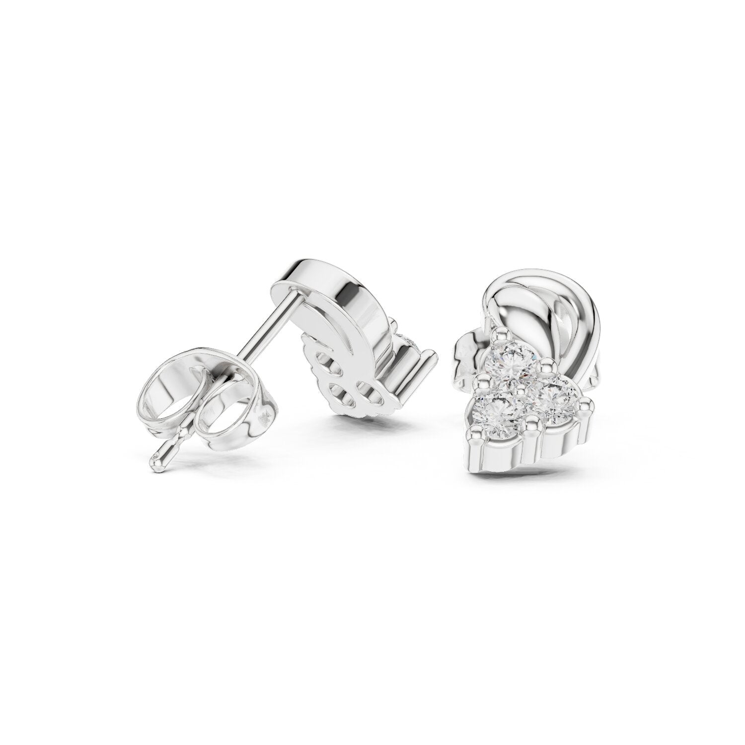 Round Stud Lab Grown Diamond Earrings