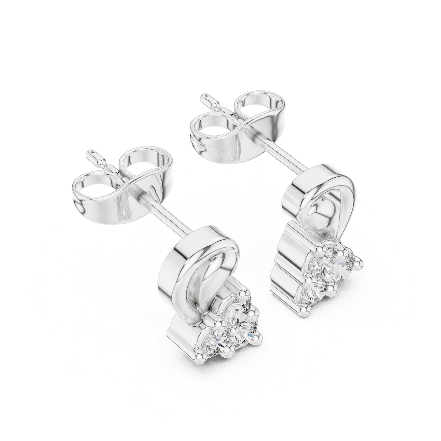 Round Stud Lab Grown Diamond Earrings