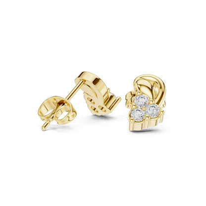 Round Stud Lab Grown Diamond Earrings