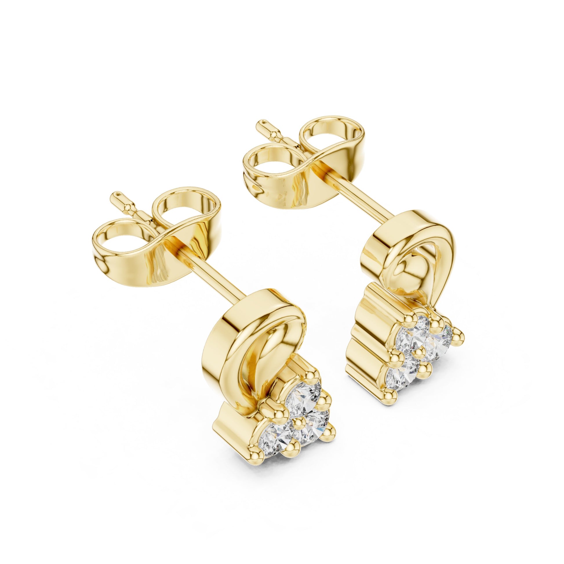 Round Stud Lab Grown Diamond Earrings