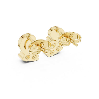 Round Stud Lab Grown Diamond Earrings