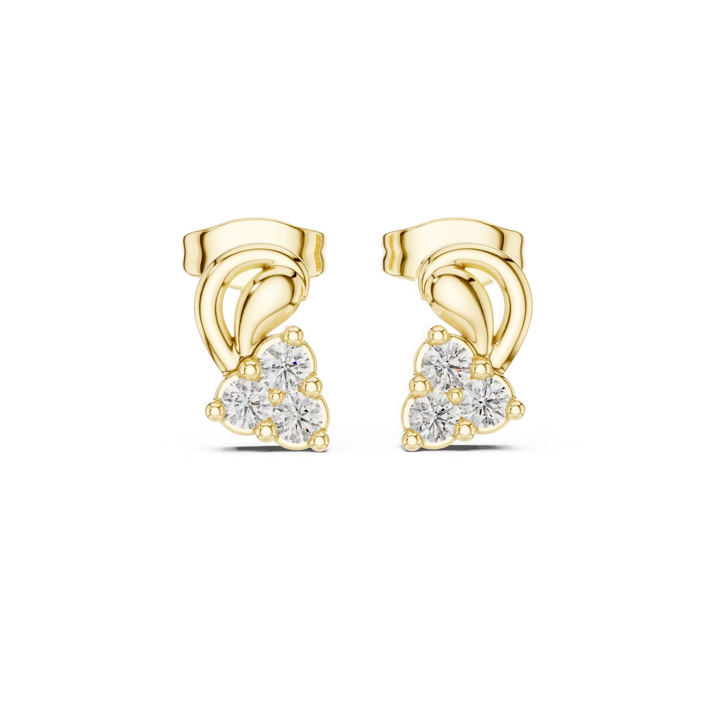 Round Stud Lab Grown Diamond Earrings