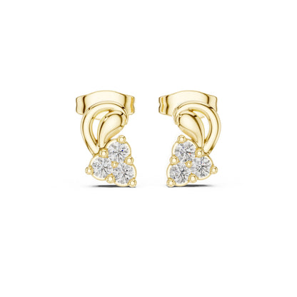 Round Stud Lab Grown Diamond Earrings