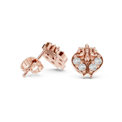 Round Cluster Lab Grown Diamond Earrings