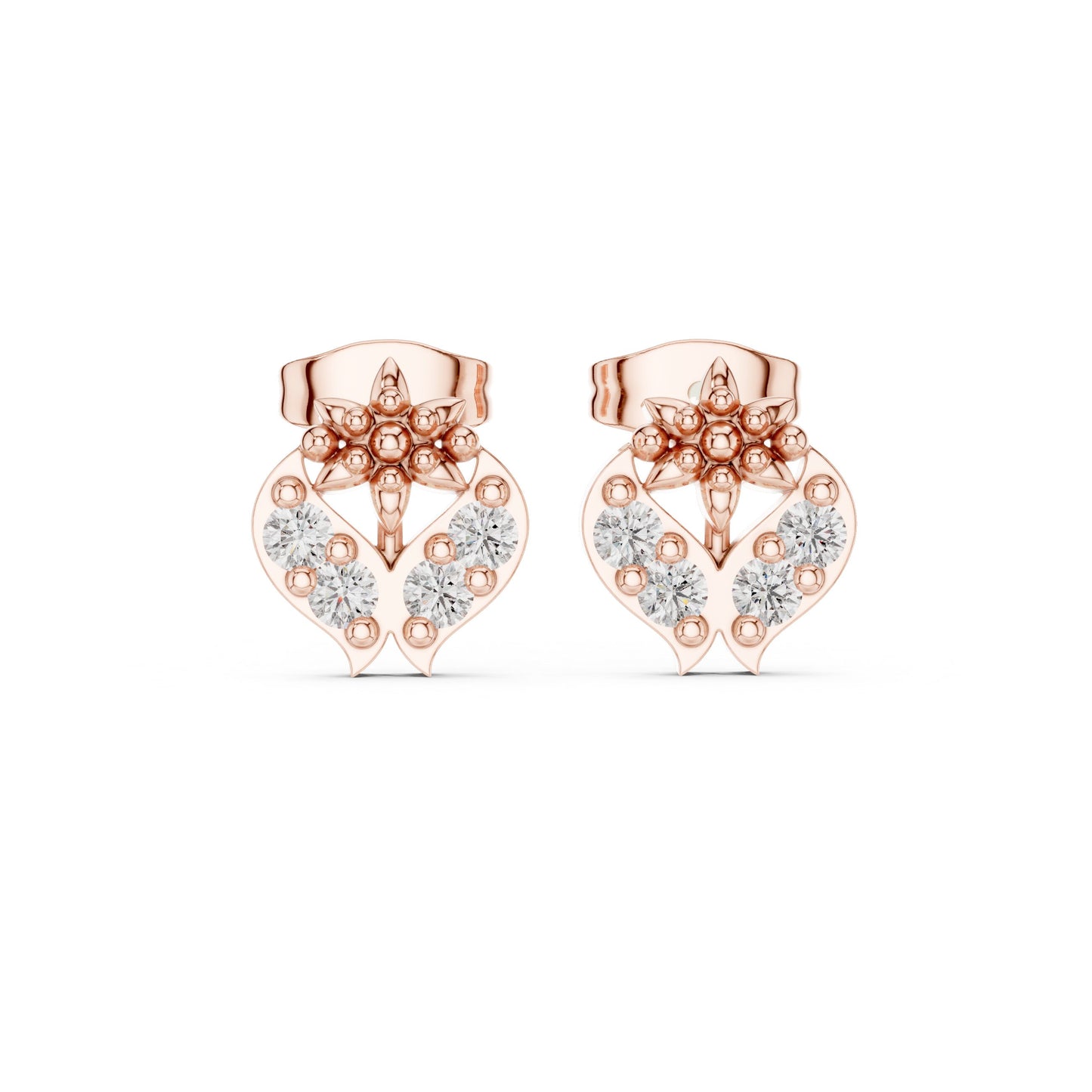 Round Cluster Lab Grown Diamond Earrings