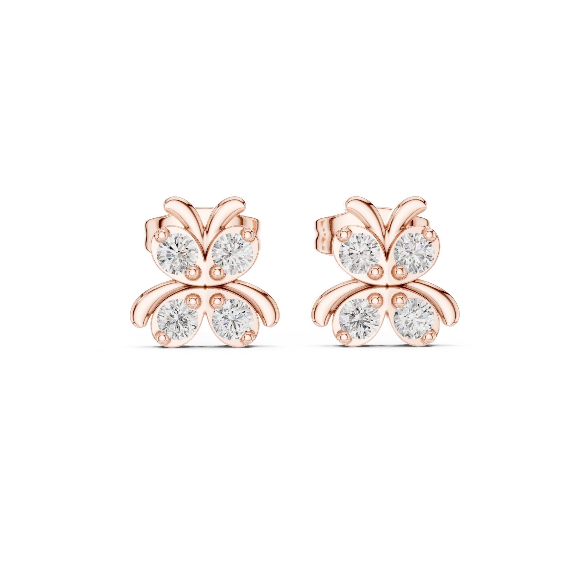 Round Cluster Lab Grown Diamond Earrings