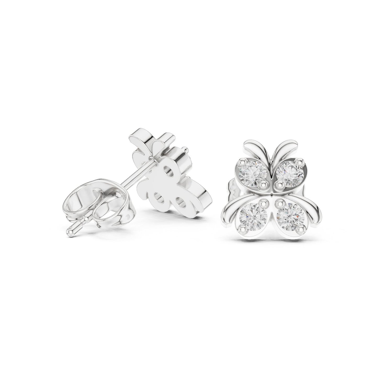 Round Cluster Lab Grown Diamond Earrings