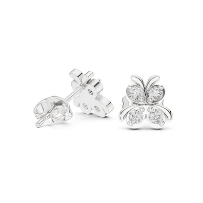 Round Cluster Lab Grown Diamond Earrings