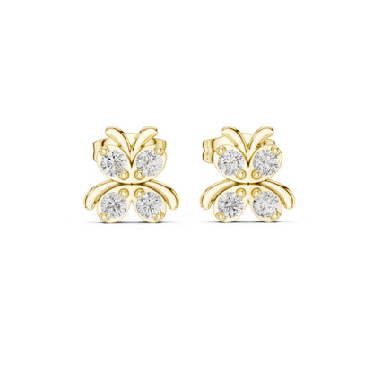 Round Cluster Lab Grown Diamond Earrings