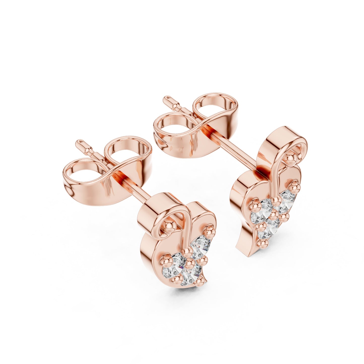 Round Stud Lab Grown Diamond Earrings