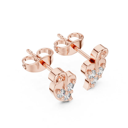 Round Stud Lab Grown Diamond Earrings
