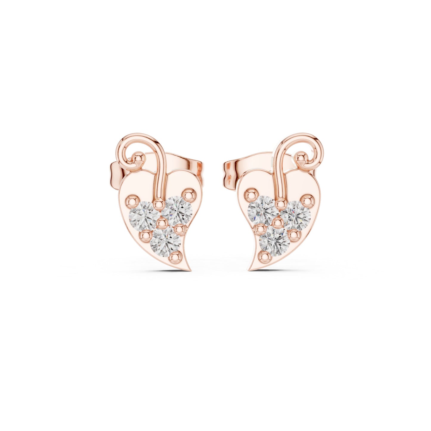 Round Stud Lab Grown Diamond Earrings