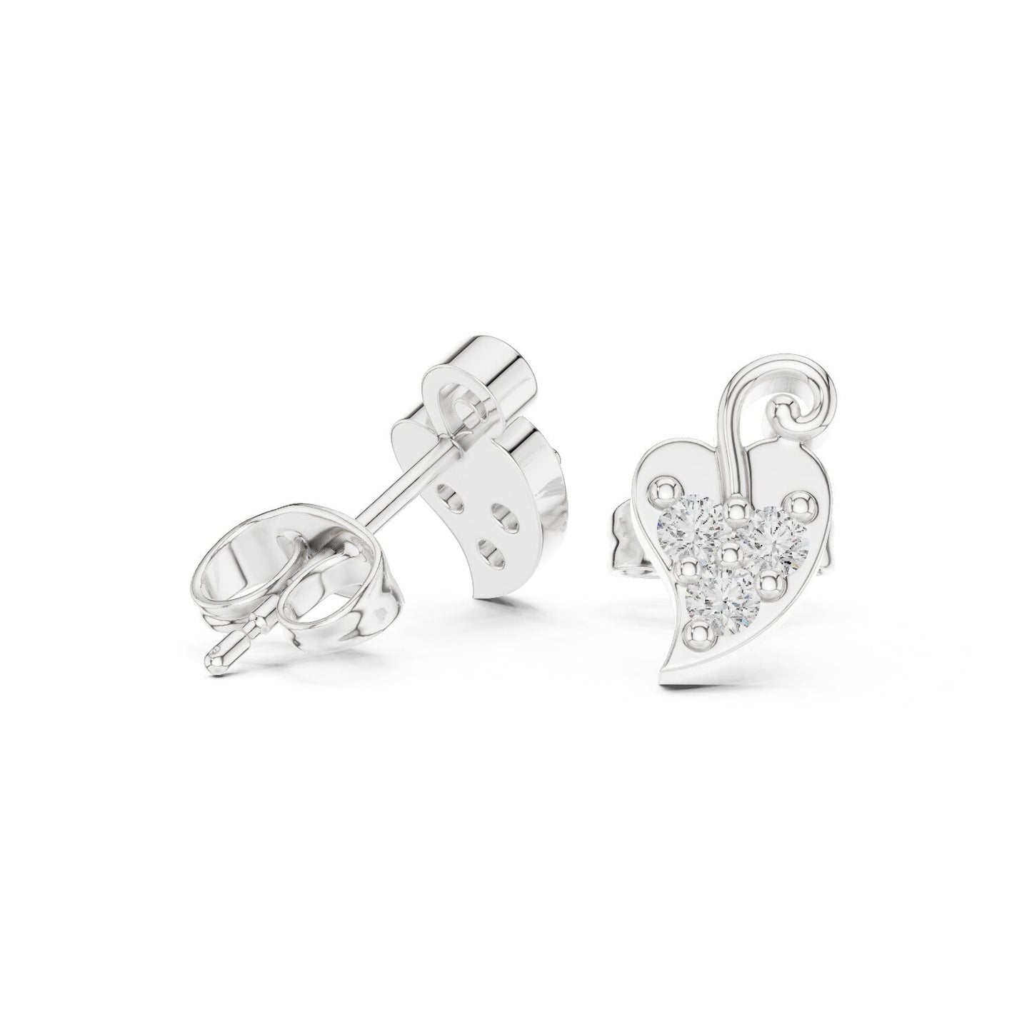 Round Stud Lab Grown Diamond Earrings
