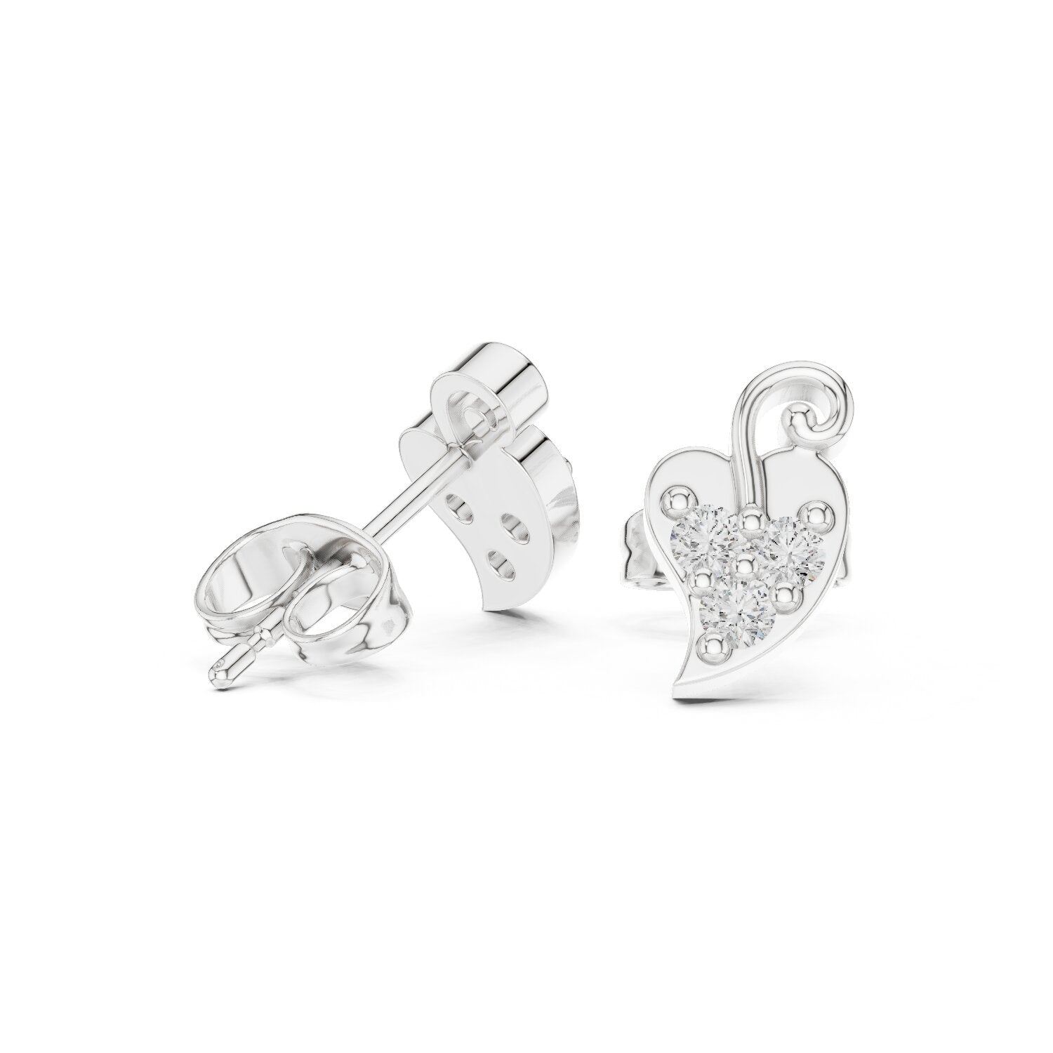 Round Stud Lab Grown Diamond Earrings