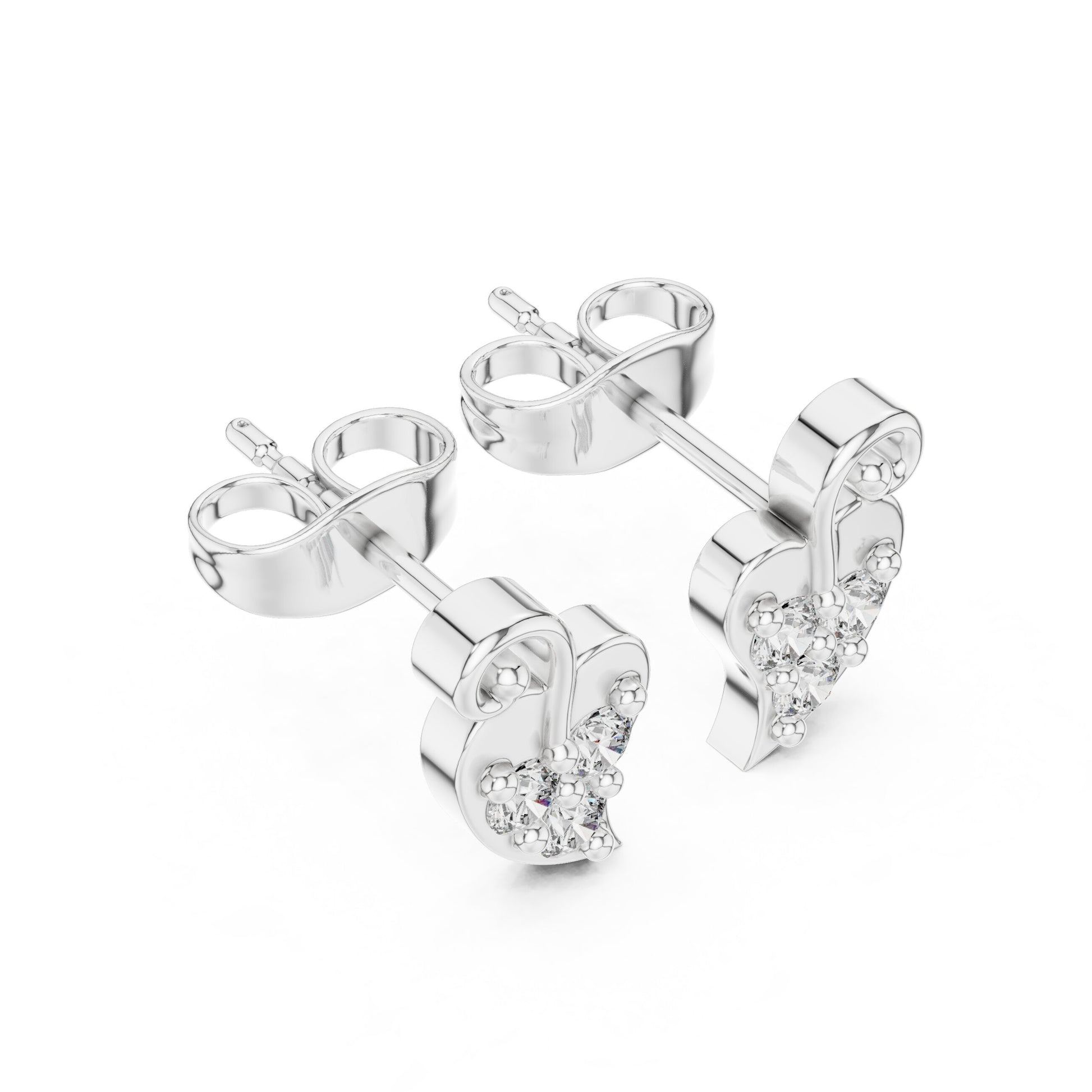 Round Stud Lab Grown Diamond Earrings