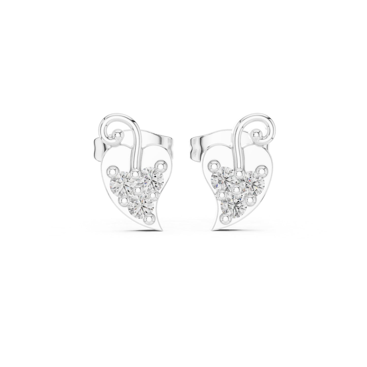 Round Stud Lab Grown Diamond Earrings