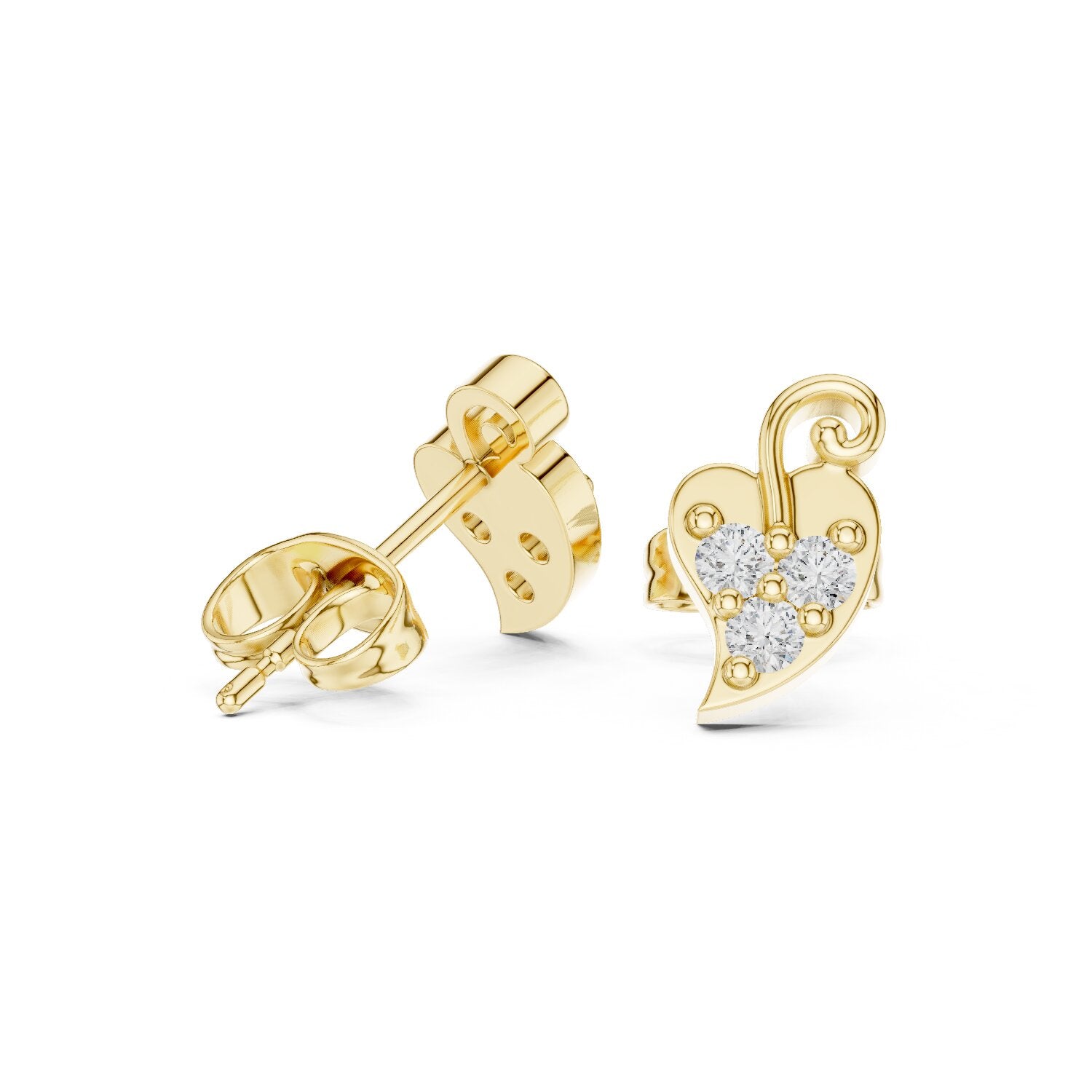 Round Stud Lab Grown Diamond Earrings