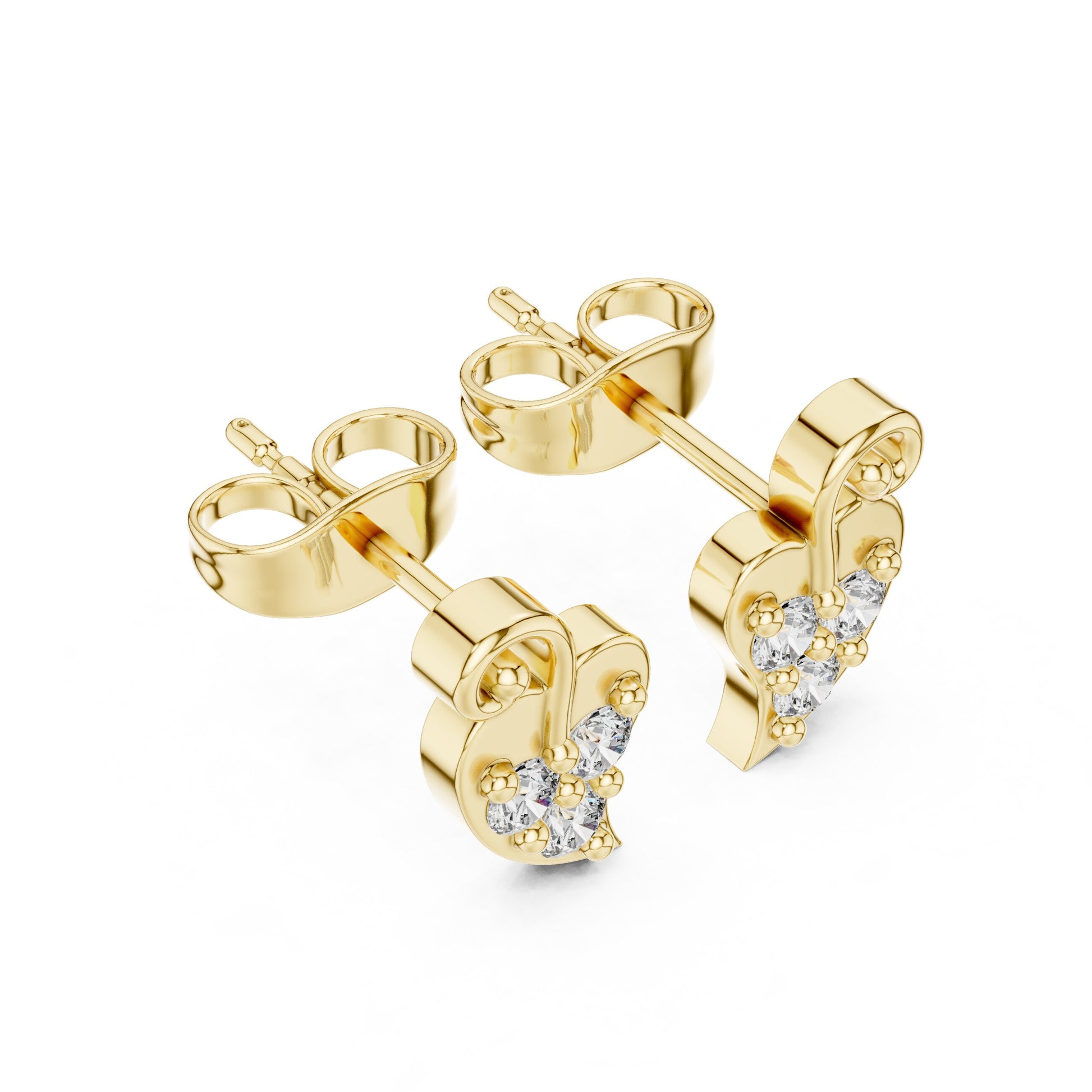 Round Stud Lab Grown Diamond Earrings