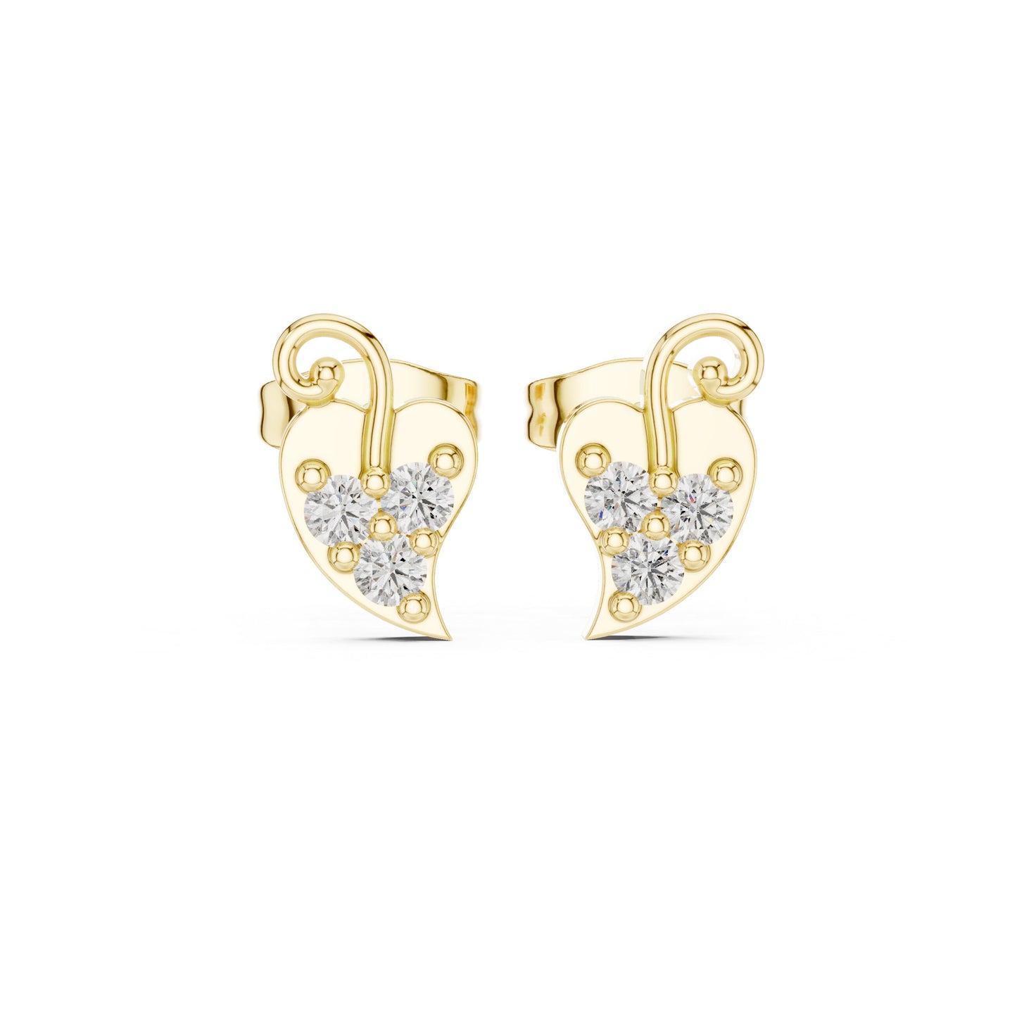 Round Stud Lab Grown Diamond Earrings