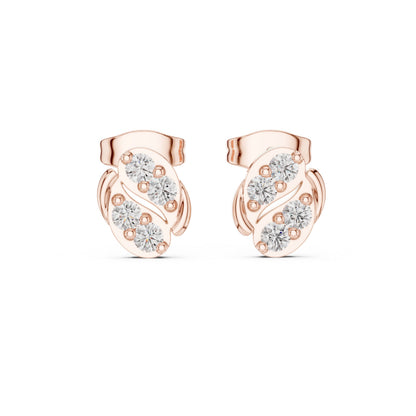 Round Stud Lab Grown Diamond Earrings