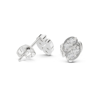 Round Stud Lab Grown Diamond Earrings