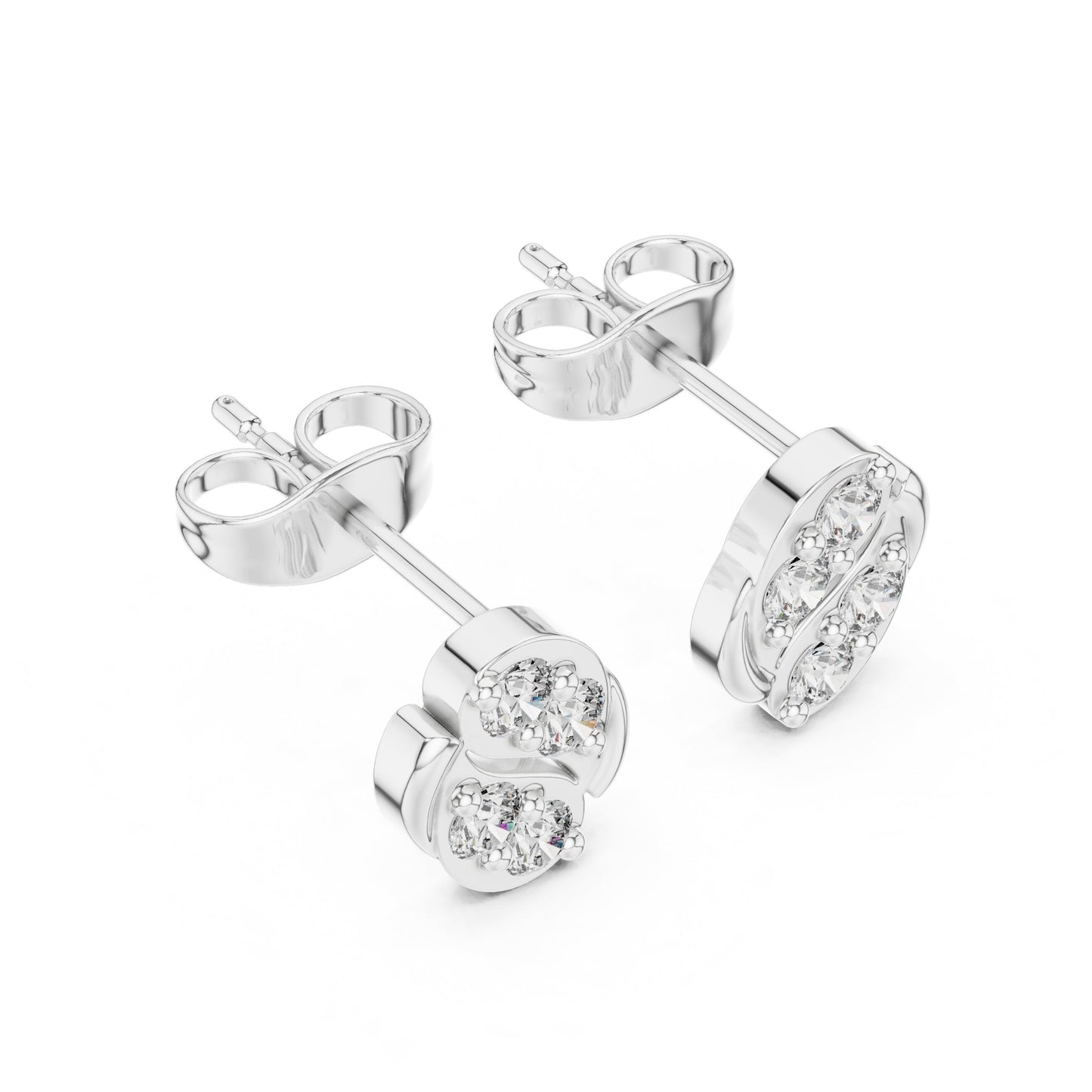 Round Stud Lab Grown Diamond Earrings