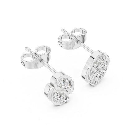 Round Stud Lab Grown Diamond Earrings