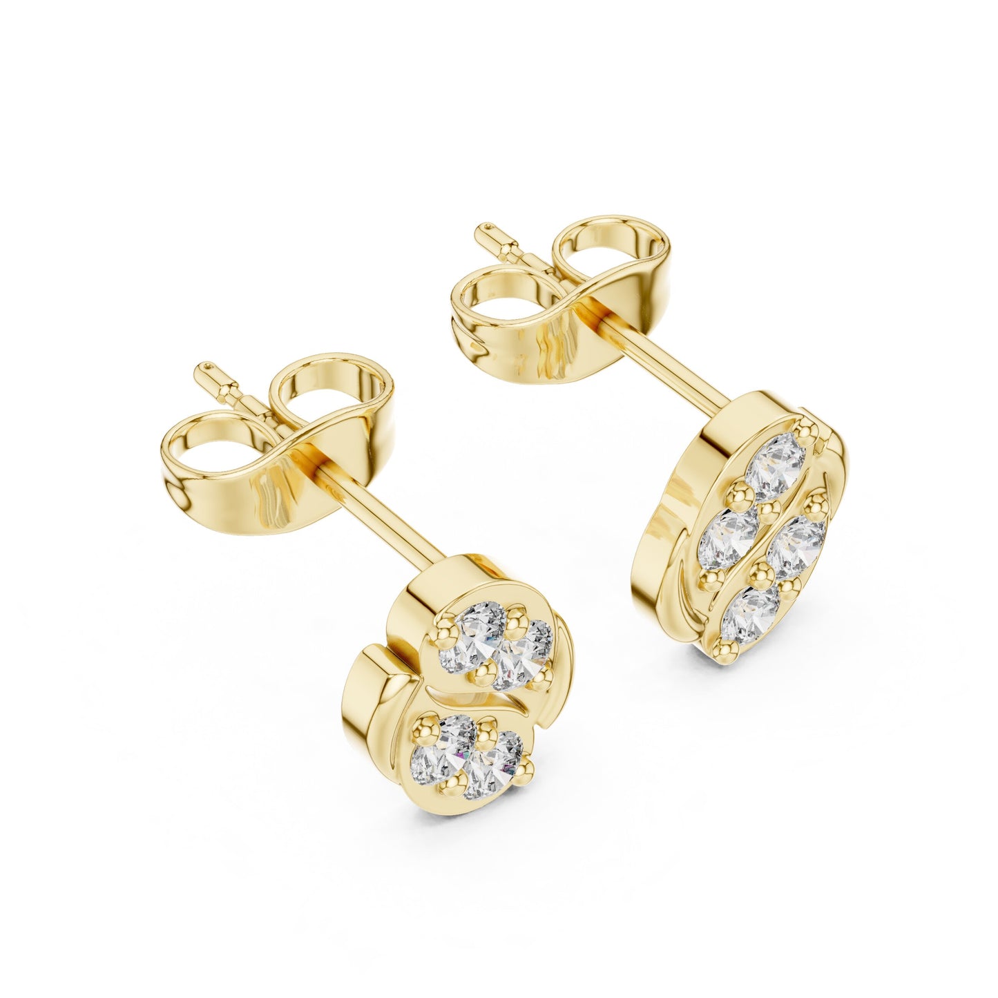 Round Stud Lab Grown Diamond Earrings