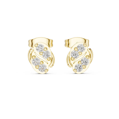 Round Stud Lab Grown Diamond Earrings