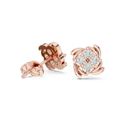 Round Cluster Lab Grown Diamond Earrings