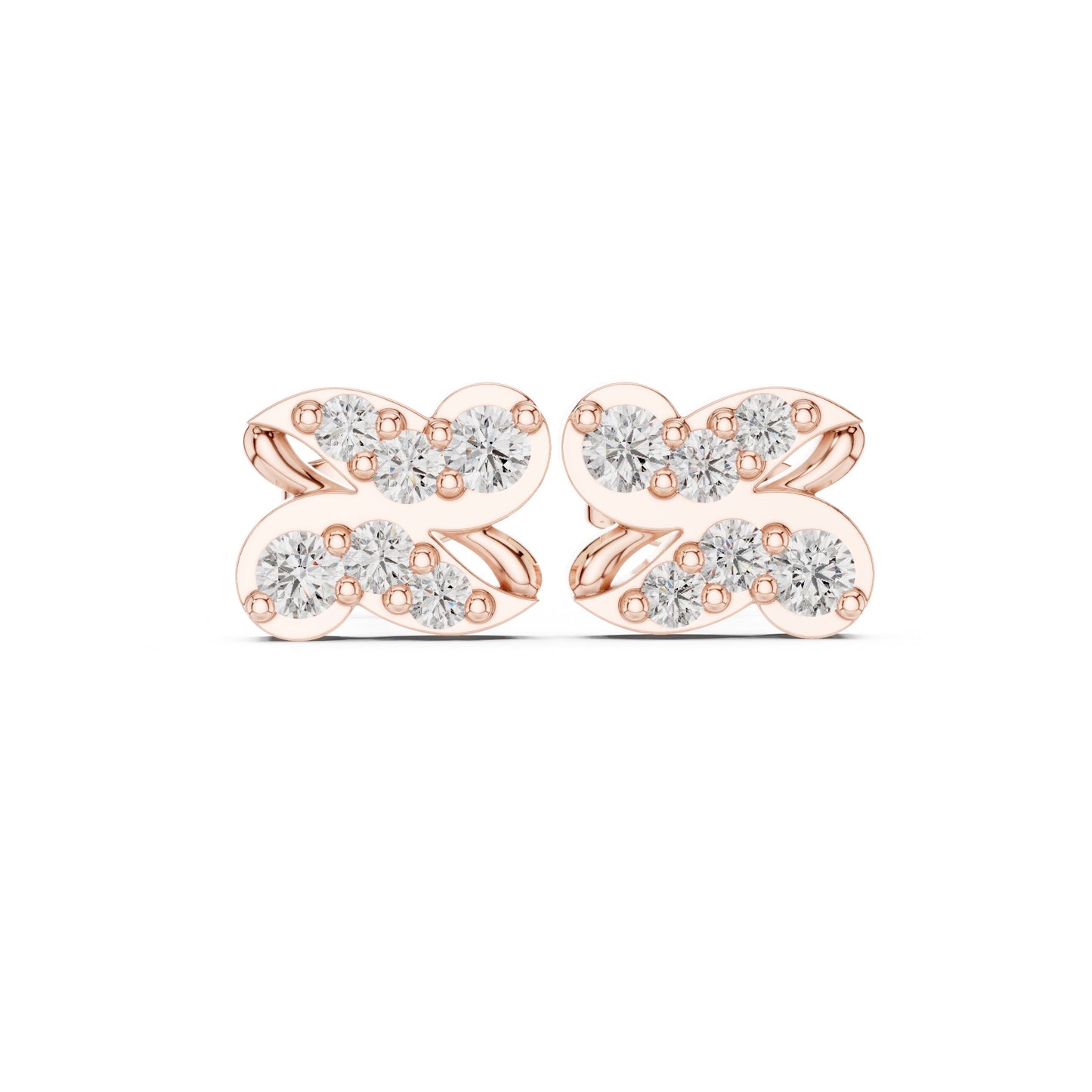Round Cluster Lab Grown Diamond Earrings