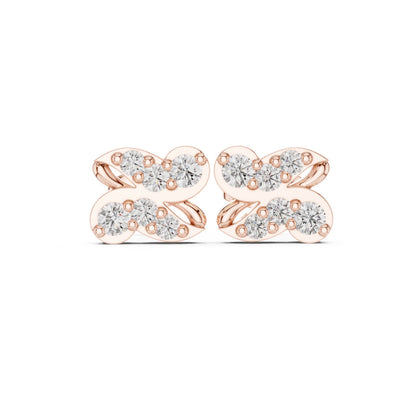 Round Cluster Lab Grown Diamond Earrings