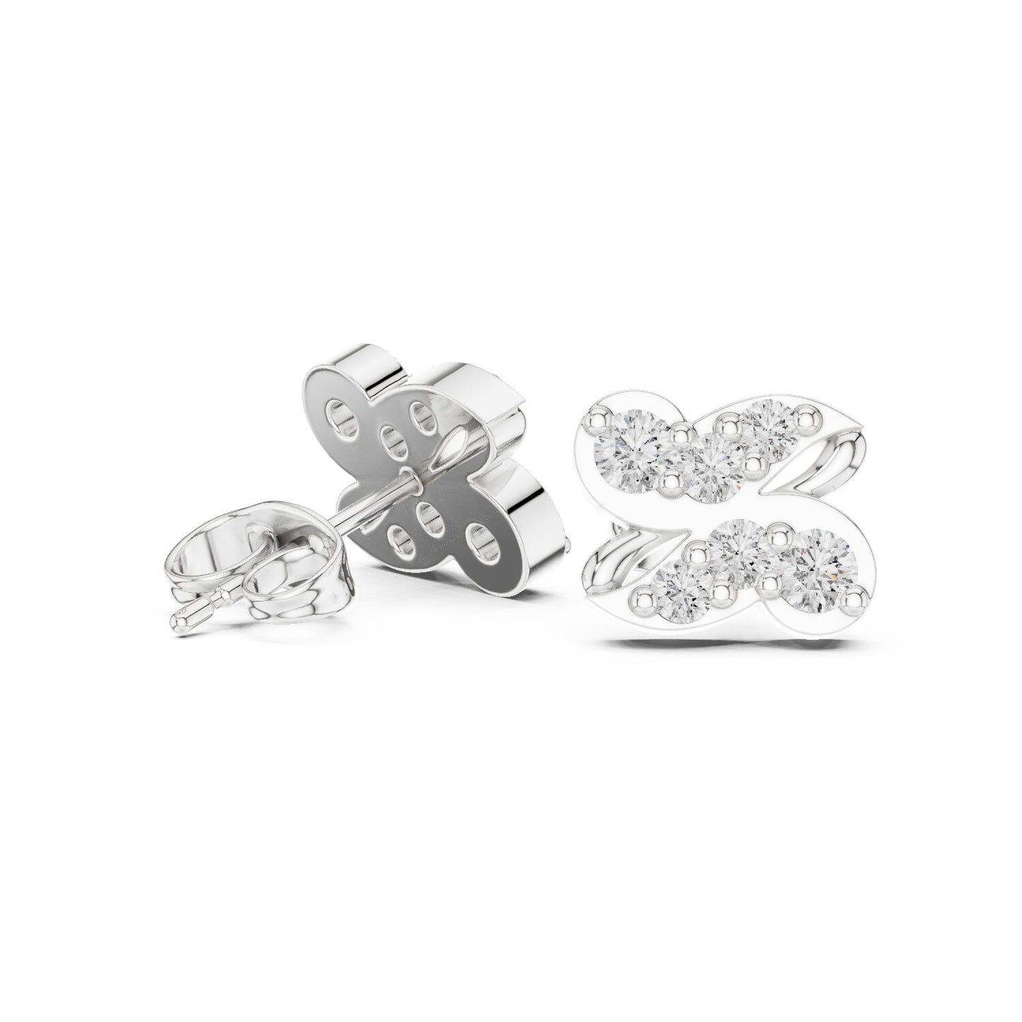 Round Cluster Lab Grown Diamond Earrings