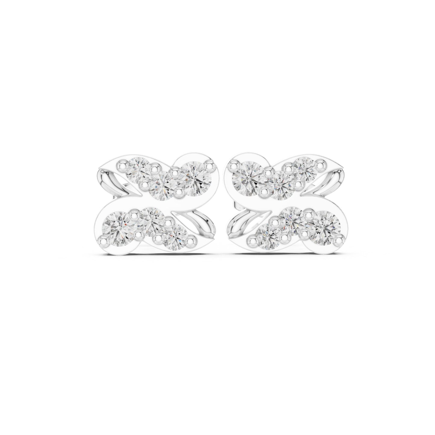 Round Cluster Lab Grown Diamond Earrings