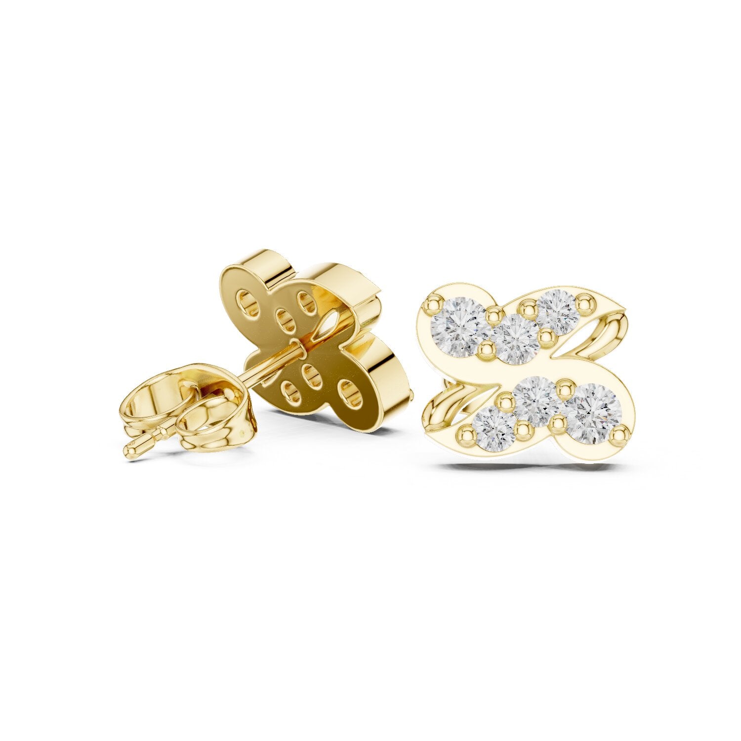 Round Cluster Lab Grown Diamond Earrings