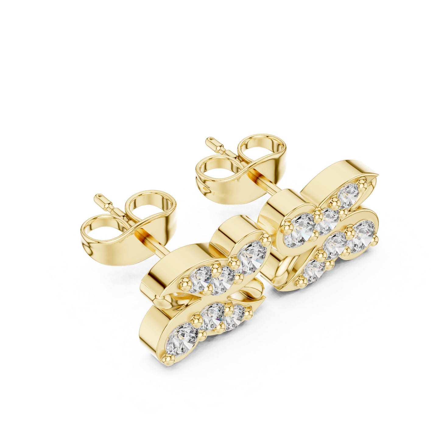 Round Cluster Lab Grown Diamond Earrings