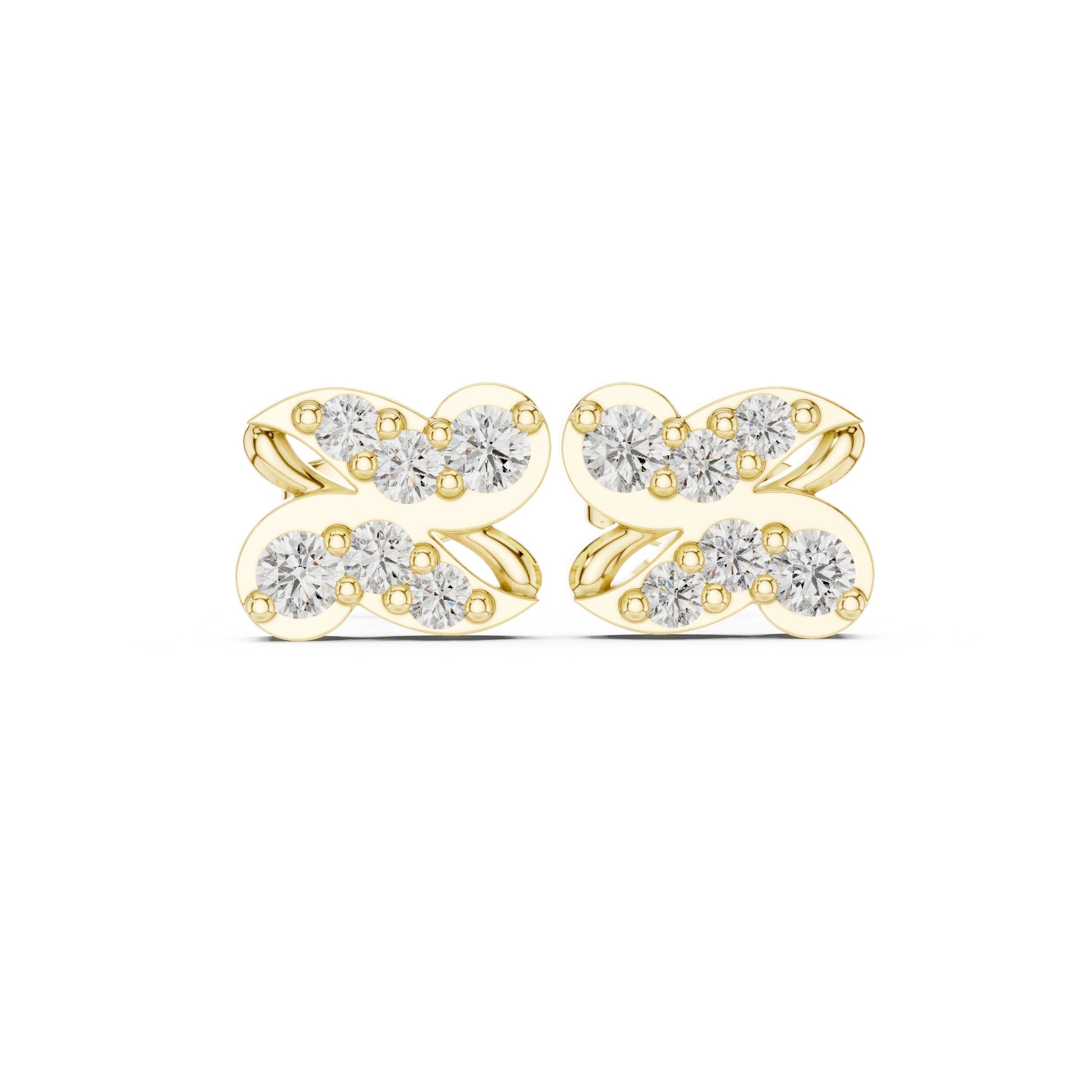 Round Cluster Lab Grown Diamond Earrings