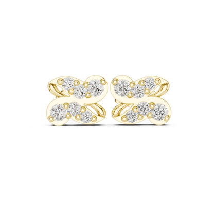 Round Cluster Lab Grown Diamond Earrings
